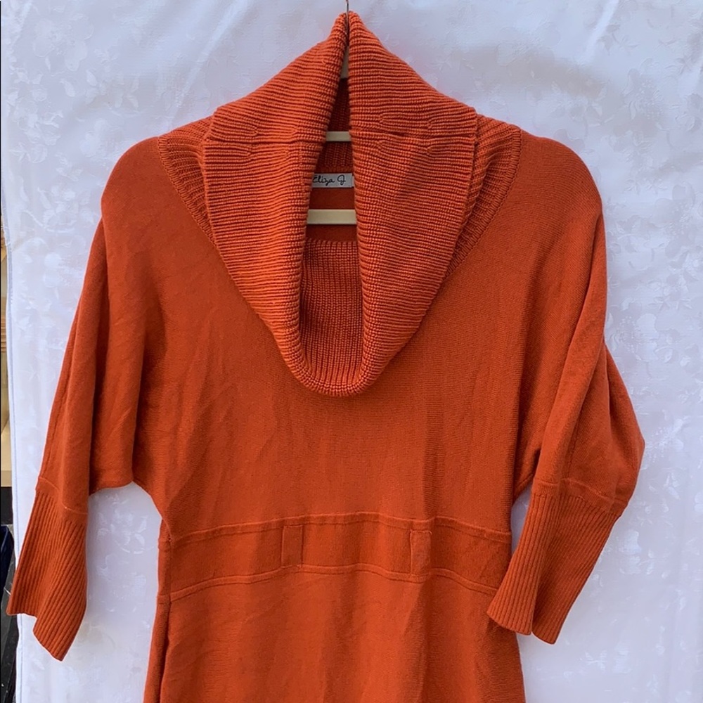 Orange Eliza J Sweater Dress